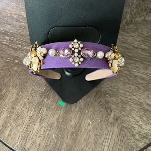 Chunky, Elegant Purple Bejeweled, Embellished Headband